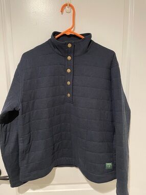 Orvis Navy Quilted Jacket with Green Label